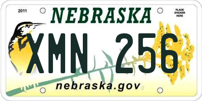 NE license plate XMN256