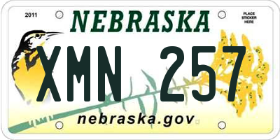 NE license plate XMN257