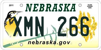 NE license plate XMN266