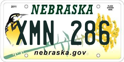NE license plate XMN286