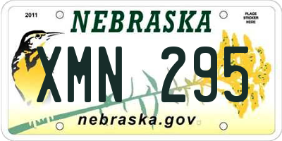 NE license plate XMN295