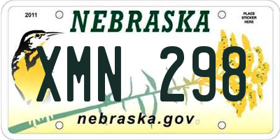 NE license plate XMN298