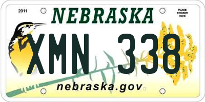 NE license plate XMN338