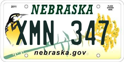 NE license plate XMN347