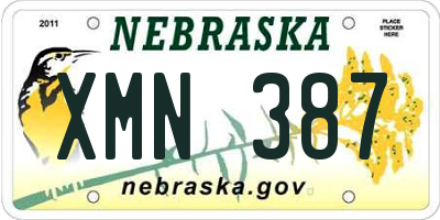 NE license plate XMN387