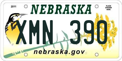 NE license plate XMN390