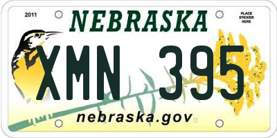 NE license plate XMN395