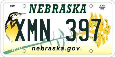NE license plate XMN397
