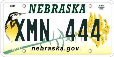 NE license plate XMN444