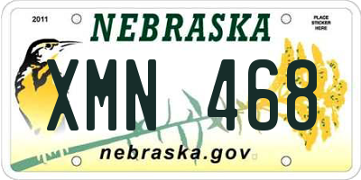 NE license plate XMN468