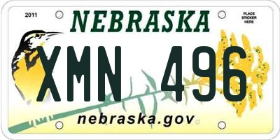 NE license plate XMN496