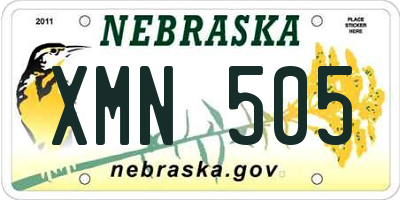 NE license plate XMN505