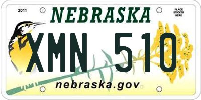 NE license plate XMN510