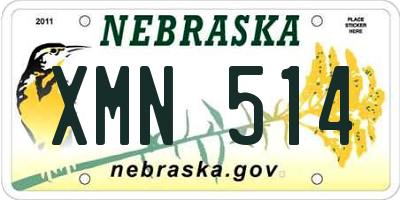 NE license plate XMN514