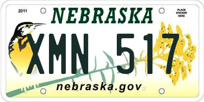 NE license plate XMN517
