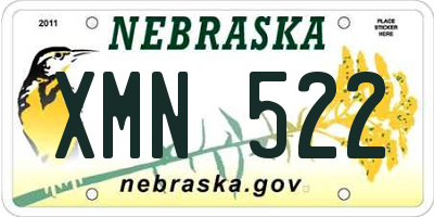 NE license plate XMN522