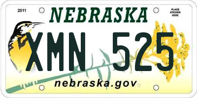 NE license plate XMN525