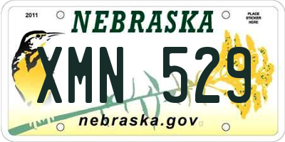 NE license plate XMN529