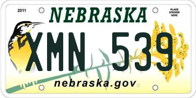 NE license plate XMN539
