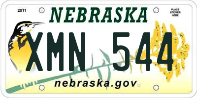 NE license plate XMN544