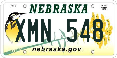 NE license plate XMN548