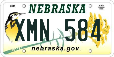 NE license plate XMN584