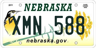 NE license plate XMN588
