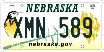 NE license plate XMN589