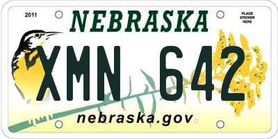 NE license plate XMN642