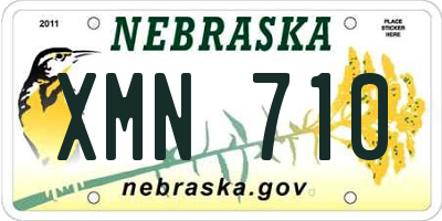 NE license plate XMN710