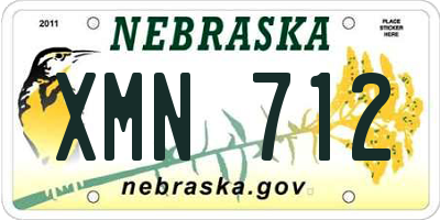 NE license plate XMN712