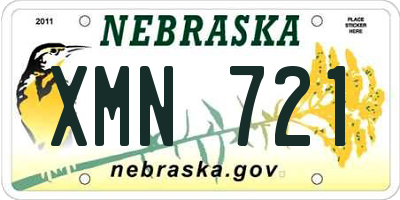 NE license plate XMN721