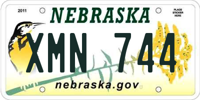 NE license plate XMN744