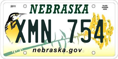 NE license plate XMN754
