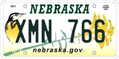 NE license plate XMN766