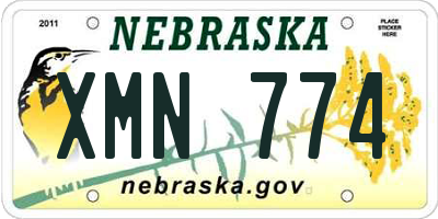 NE license plate XMN774