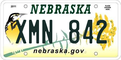 NE license plate XMN842
