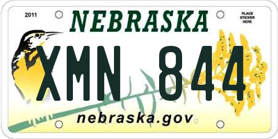 NE license plate XMN844