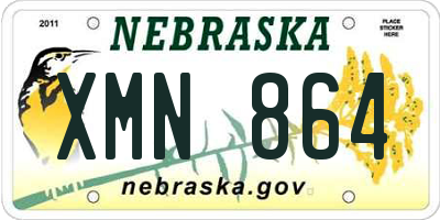 NE license plate XMN864