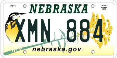NE license plate XMN884