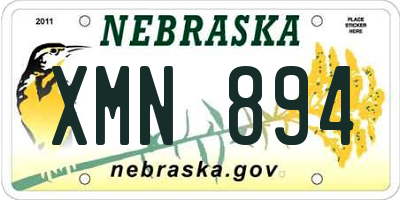 NE license plate XMN894