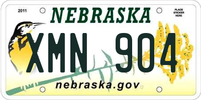 NE license plate XMN904