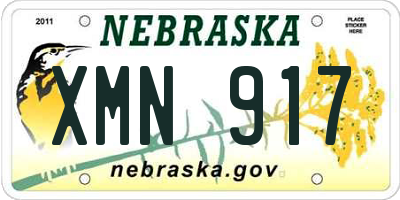 NE license plate XMN917