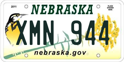 NE license plate XMN944