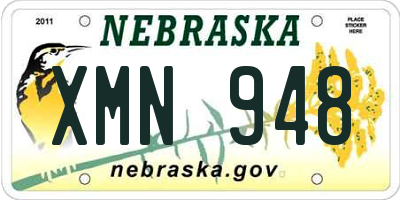 NE license plate XMN948