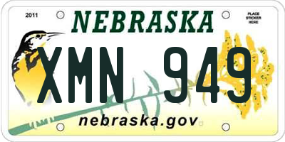 NE license plate XMN949