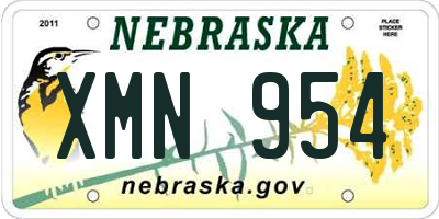 NE license plate XMN954
