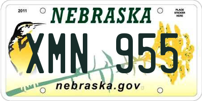 NE license plate XMN955