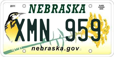 NE license plate XMN959