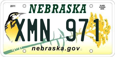 NE license plate XMN971